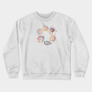 Human viruses and microbes Crewneck Sweatshirt